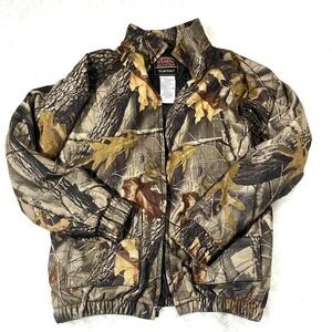 Stearns Dry Wear Mens XL Hunting Jacket Real Tree Camo Full Zip Pockets Outdoors